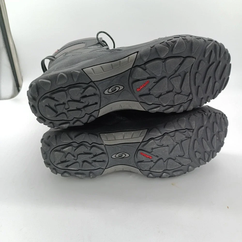 Salomon Snowcat WP Waterproof Winter Boots Mens 13 Black Grey 307608 s7